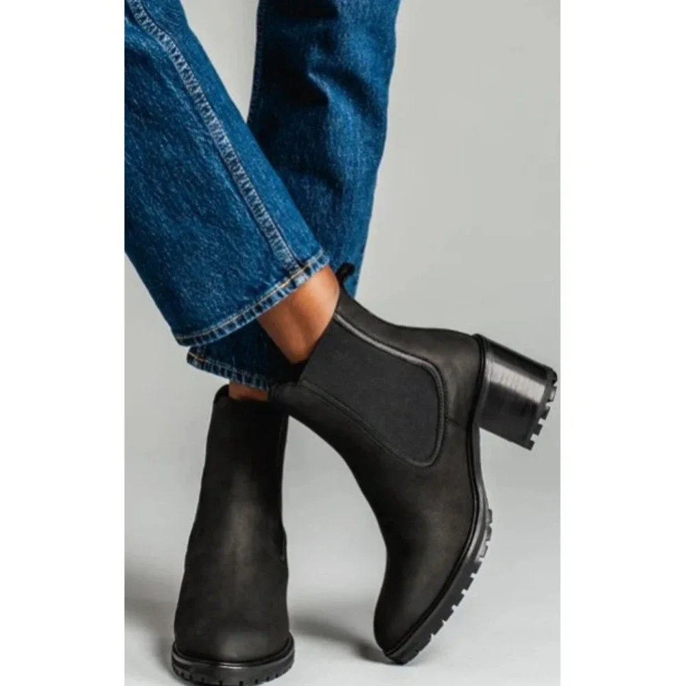 Thursday Boot Company Everyday Knockout Chelsea Boots Black Leather 10.5‎